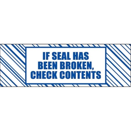 Box Partners Tape Logic 2 in. x 110 yards If Seal Has Been Print Security Tape, Blue & White, 6PK TA50048